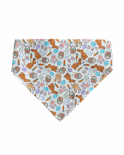 Load image into Gallery viewer, Dog bandana with Easter-themed pattern on a white background
