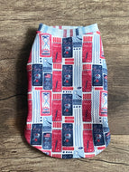 Liberty Lane dog tank top with patriotic-themed design details